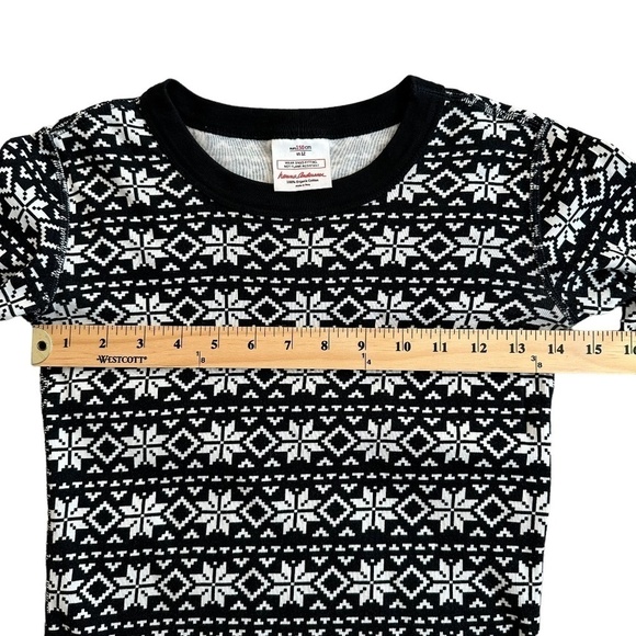 Hanna Andersson pajamas Top Children's Size 12 Organic Cotton Snug Fit Snowflake - Picture 8 of 13